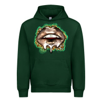 Foreset Green soccer lips Urban Hoodie - Zillion Design Studio