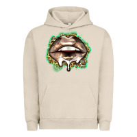 Pigment French Oak soccer lips Urban Hoodie - Zillion Design Studio