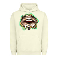 Pigment Pistachio soccer lips Urban Hoodie - Zillion Design Studio