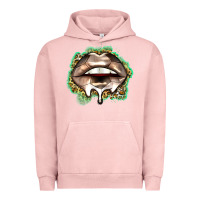 Pigment Salmon soccer lips Urban Hoodie - Zillion Design Studio