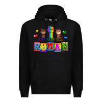 Black we are all human Premium Hoodie - Zillion Design Studio