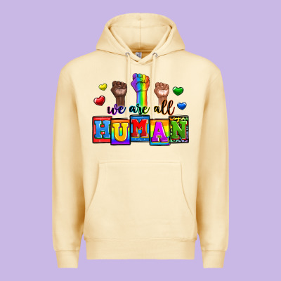 We Are All Human Premium Hoodie Designed By Zillion Design Studio