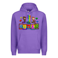 Purple we are all human Premium Hoodie - Zillion Design Studio