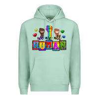 Seafoam we are all human Premium Hoodie - Zillion Design Studio