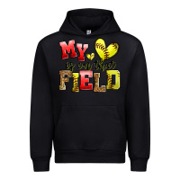 Black my heart is on that field softball Urban Hoodie - Zillion Design Studio