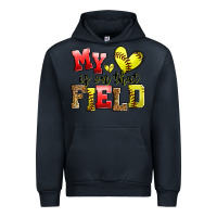 Navy my heart is on that field softball Urban Hoodie - Zillion Design Studio
