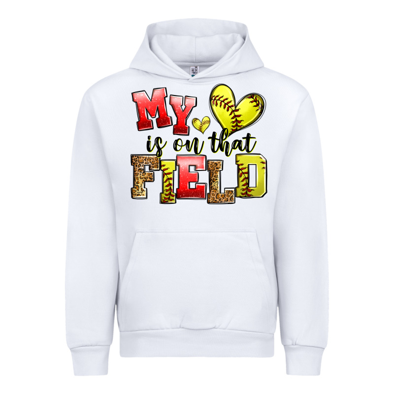 My Heart Is On That Field Softball Urban Hoodie by Zillion Design Studio | Teevron