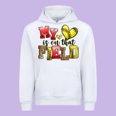 My Heart Is On That Field Softball Urban Hoodie Designed By Zillion Design Studio