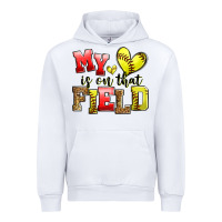 White my heart is on that field softball Urban Hoodie - Zillion Design Studio