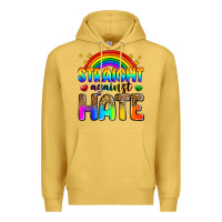 Antique Gold straight against hate Premium Hoodie - Zillion Design Studio