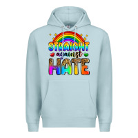 Blue Mist straight against hate Premium Hoodie - Zillion Design Studio