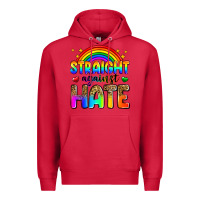Cardinal straight against hate Premium Hoodie - Zillion Design Studio