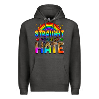 Charcoal Heather straight against hate Premium Hoodie - Zillion Design Studio