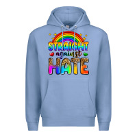 Colony Blue straight against hate Premium Hoodie - Zillion Design Studio