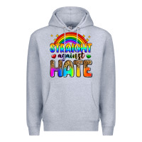 Heather Grey straight against hate Premium Hoodie - Zillion Design Studio