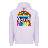 Lilac straight against hate Premium Hoodie - Zillion Design Studio