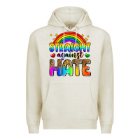 Oatmeal Heather straight against hate Premium Hoodie - Zillion Design Studio