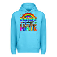 Ocean Blue straight against hate Premium Hoodie - Zillion Design Studio