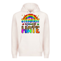 Pale Pink straight against hate Premium Hoodie - Zillion Design Studio