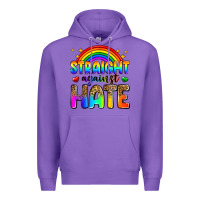 Purple straight against hate Premium Hoodie - Zillion Design Studio