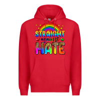 Red straight against hate Premium Hoodie - Zillion Design Studio