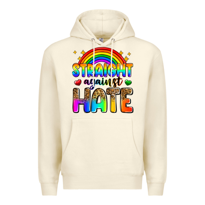 Straight Against Hate Premium Hoodie by Zillion Design Studio | Teevron