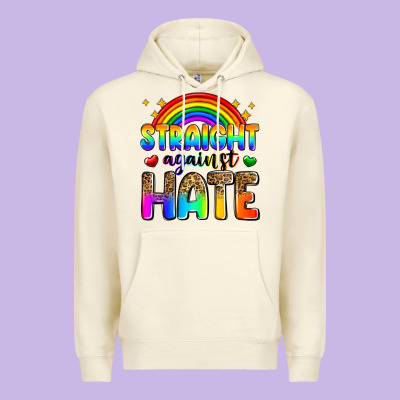 Straight Against Hate Premium Hoodie Designed By Zillion Design Studio