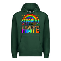 Sports Green straight against hate Premium Hoodie - Zillion Design Studio
