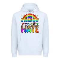 White straight against hate Premium Hoodie - Zillion Design Studio
