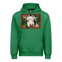 Emerald christmas cow with background Urban Hoodie - RanaPortraitStore