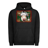 Pigment Black christmas cow with background Urban Hoodie - RanaPortraitStore
