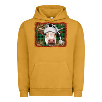 Pigment Peanut Butter christmas cow with background Urban Hoodie - RanaPortraitStore