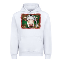 White christmas cow with background Urban Hoodie - RanaPortraitStore