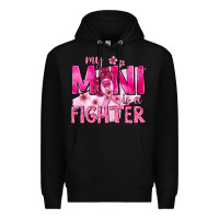 Black My Mini Is a Fighter with Ribbon Premium Hoodie - texasbilliewilder