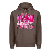 Coffee My Mini Is a Fighter with Ribbon Premium Hoodie - texasbilliewilder
