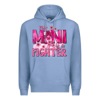 Colony Blue My Mini Is a Fighter with Ribbon Premium Hoodie - texasbilliewilder