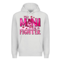 Dove Grey My Mini Is a Fighter with Ribbon Premium Hoodie - texasbilliewilder