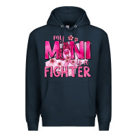 Navy My Mini Is a Fighter with Ribbon Premium Hoodie - texasbilliewilder