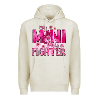 Oatmeal Heather My Mini Is a Fighter with Ribbon Premium Hoodie - texasbilliewilder