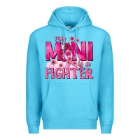 Ocean Blue My Mini Is a Fighter with Ribbon Premium Hoodie - texasbilliewilder