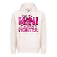 Pale Pink My Mini Is a Fighter with Ribbon Premium Hoodie - texasbilliewilder
