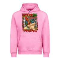 Fuchsia Pink merry cluckin' christmas Urban Hoodie - RanaPortraitStore