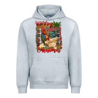 Heather Grey merry cluckin' christmas Urban Hoodie - RanaPortraitStore