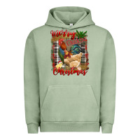 Pigment Oil Green merry cluckin' christmas Urban Hoodie - RanaPortraitStore