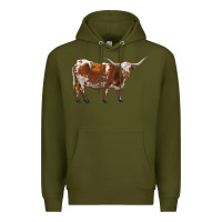 Army Green longhorn Premium Hoodie - RanaPortraitStore