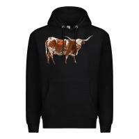 Black longhorn Premium Hoodie - RanaPortraitStore