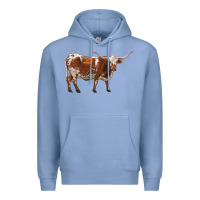 Colony Blue longhorn Premium Hoodie - RanaPortraitStore