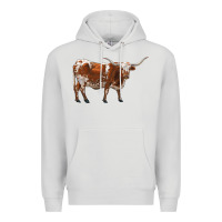 Dove Grey longhorn Premium Hoodie - RanaPortraitStore