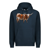 Navy longhorn Premium Hoodie - RanaPortraitStore