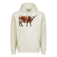 Oatmeal Heather longhorn Premium Hoodie - RanaPortraitStore